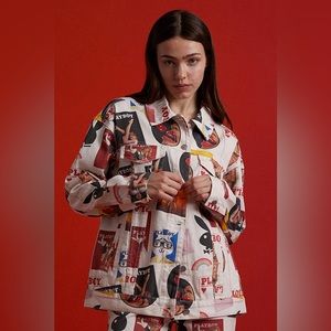 Playboy By PacSun Oversized Vintage Bunny Trucker Jacket